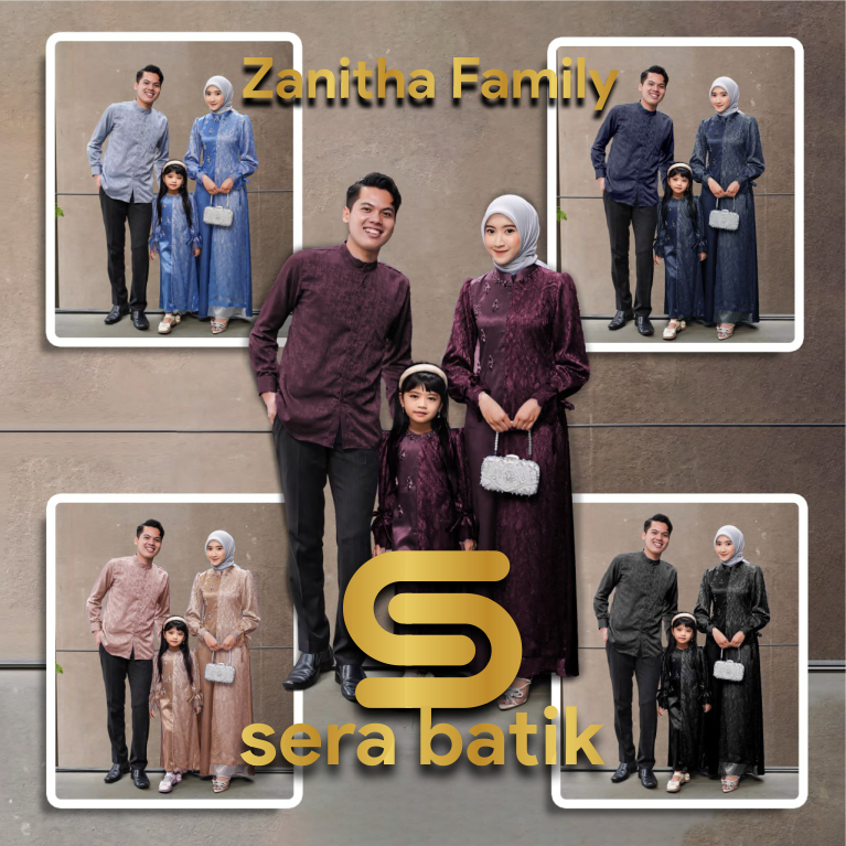Couple Family Set Zanitha dress Couple Lebaran 2025 Exclusive Spesial Lebaran Gamis Couple Lebaran S