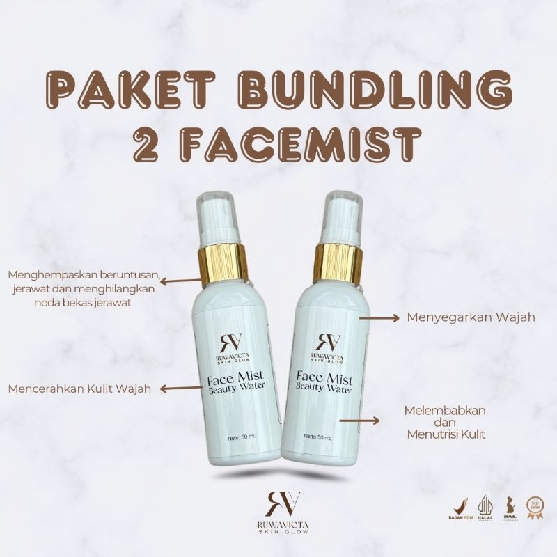 FACEMIST BEAUTY WATER (PAKET HEMAT) || RV SKIN GLOW