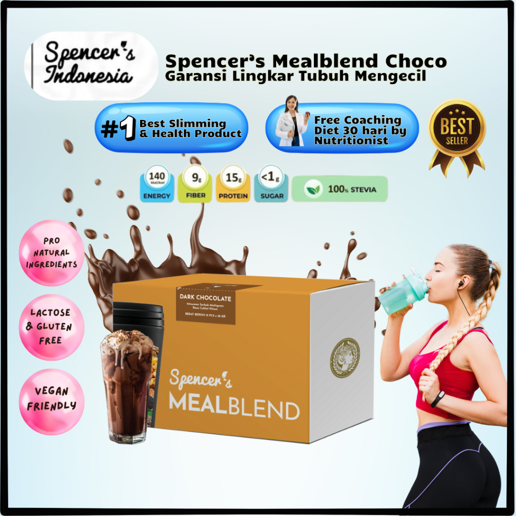 Spencer's Meal Blend Dark Choco - Minuman Protein Untuk Diet
