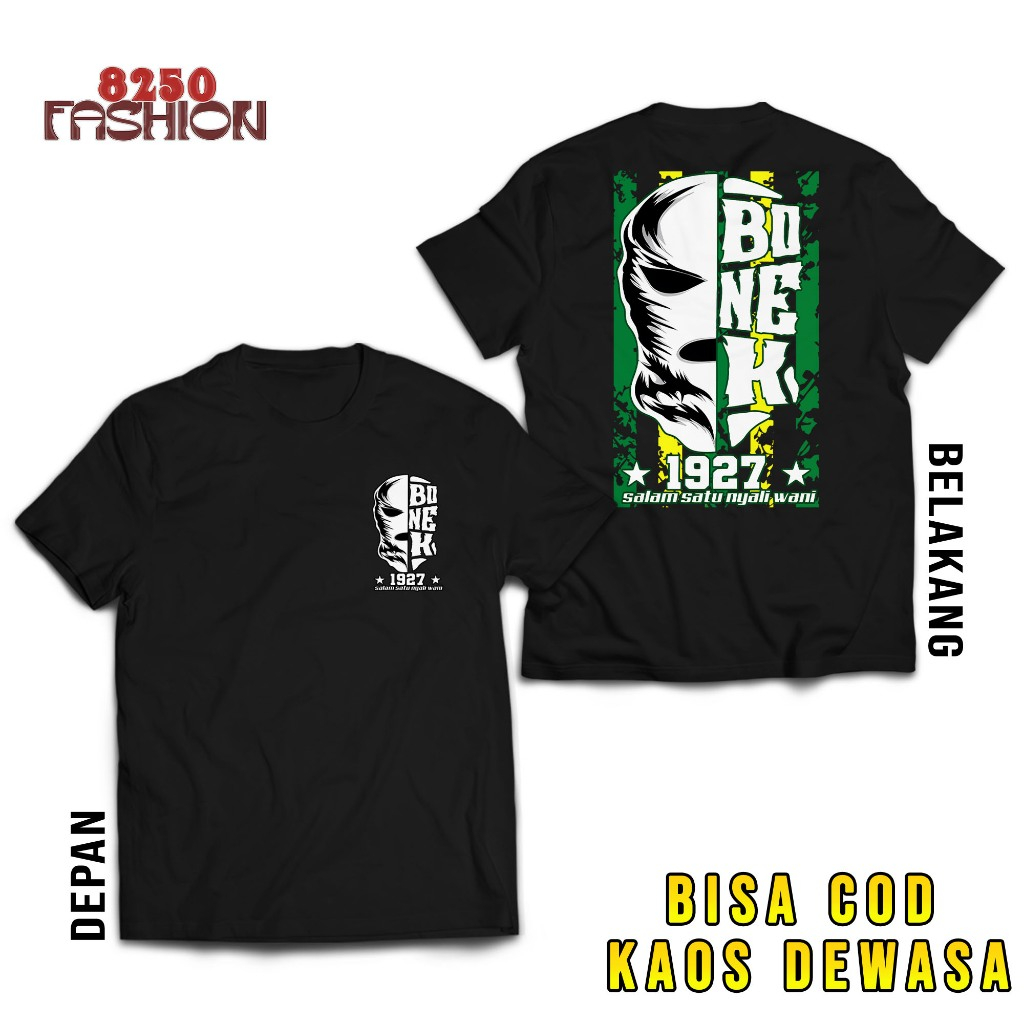 Kaos Tshirt Suporter Bola Persebaya 1927 Bonex  - Kaos Distro Dewasa The Big Family - Ultras Perseba