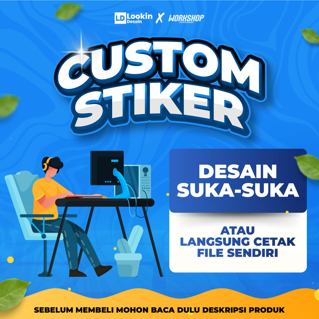 

(TERMURAH) STIKER CUSTOM DESAIN SUKA SUKA ATAU FILE SENDIRI SUDAH DI CUTTING BAHAN WATERPROOF