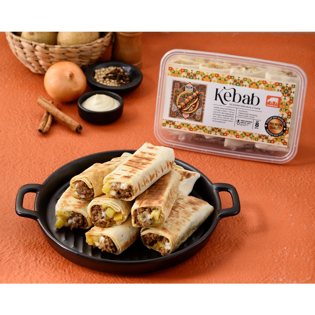 

Kebab Sapi Premium NAM FOOD / Kebab Frozen Premium NAM FOOD / Kebab Mini NAM FOOD isi 8pcs - SAPI