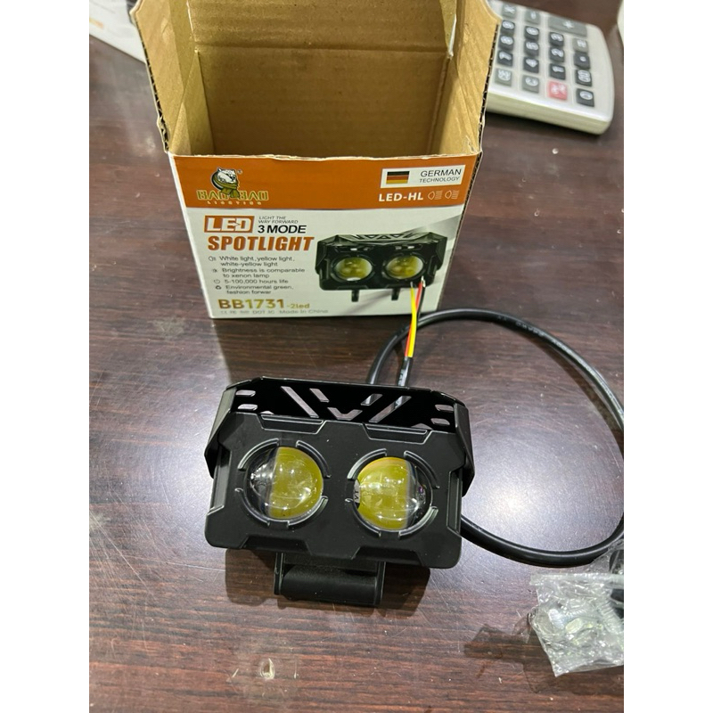 LAMPU SQL 2 MATA MOSCOW BODY BESI LAMPU TEMBAK LED SQL LAMPU SOROT LASER LED SHOT LIGHT DOBEL COLOR 