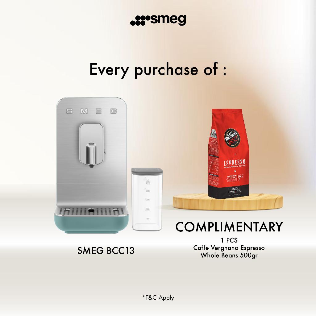 Mesin Kopi Otomatis Smeg BCC13 - Putih, 1400 ml, Thermoblock System