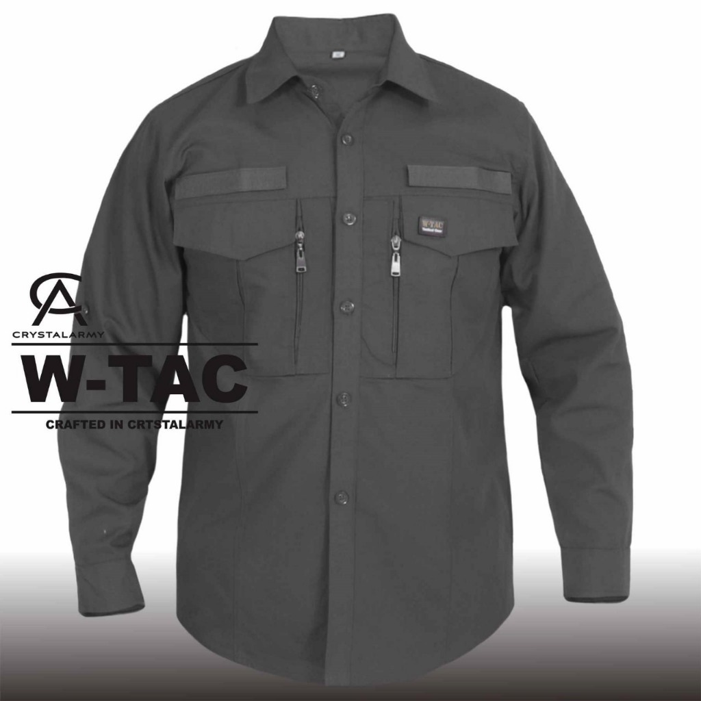 KEMEJA TACTICAL W-TAC LENGAN PANJANG BIG SIZE / KEMEJA LAPANGAN PRIA