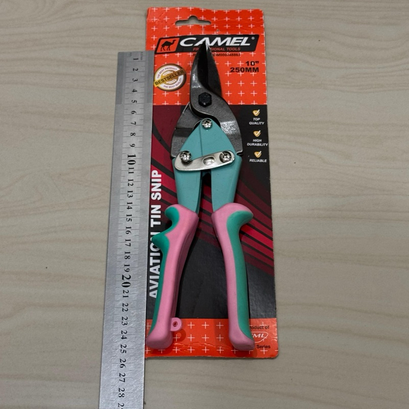 CAMEL gunting aviation  10”inci gunting seng baja ringan 10" gunting seng runcing 25cm MILD STEEL ZI