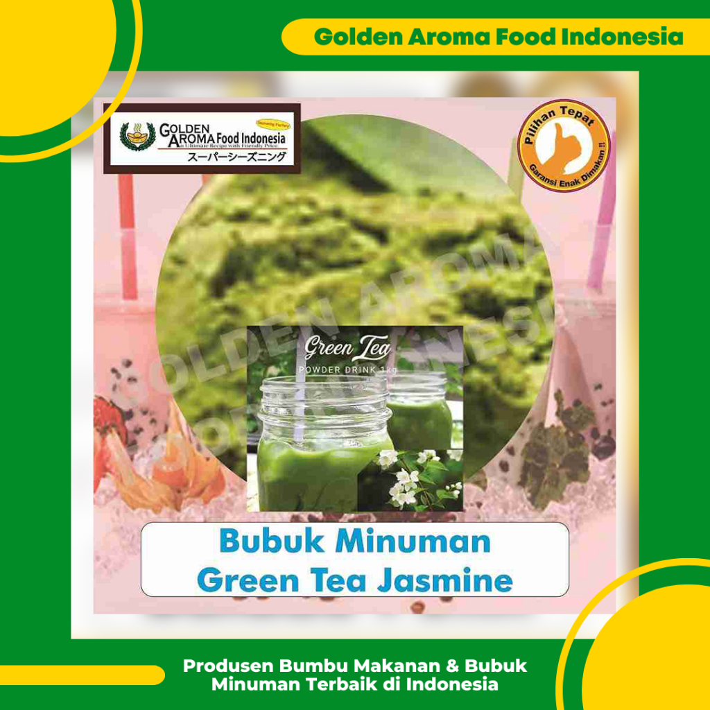 

Bubuk Minuman Green Tea Jasmine 1 Kg Teh Hijau Melati Green Tea Drinking Powder Enak Murah GAFI