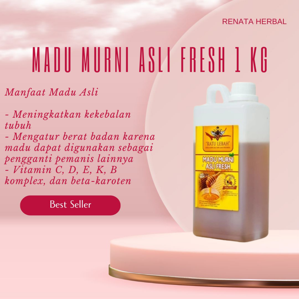 

Original Madu Murni Asli Fresh 1kg Madu Mentah Raw Honey Ratu Lebah