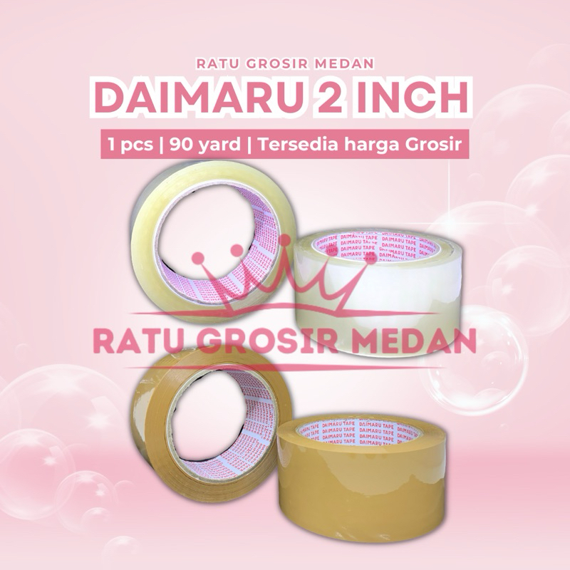 

LAKBAN DAIMARU 90YARD TEBAL TERSEDIA COKLAT & BENING HARGA PER PCS ⬇️⬇️