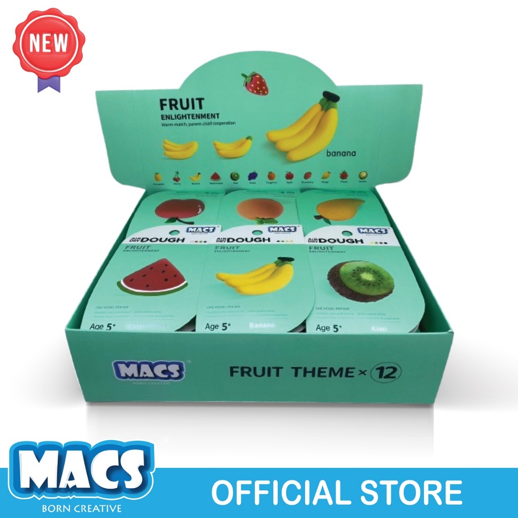 

MACS Air Dry Dough - Fruit Enlightment / Mainan Anak