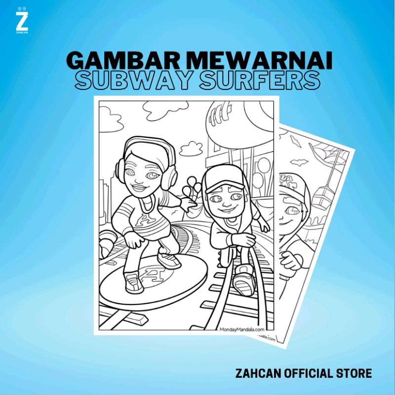 

Kertas Gambar Mewarnai A4 [ Subway Surfers ]
