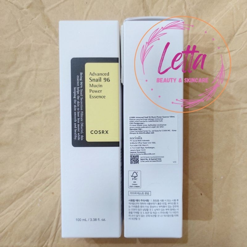 Original cosrx Advanced Snail 96 Mucin Power Essence 100mL Essence Snail Essence Antiaging