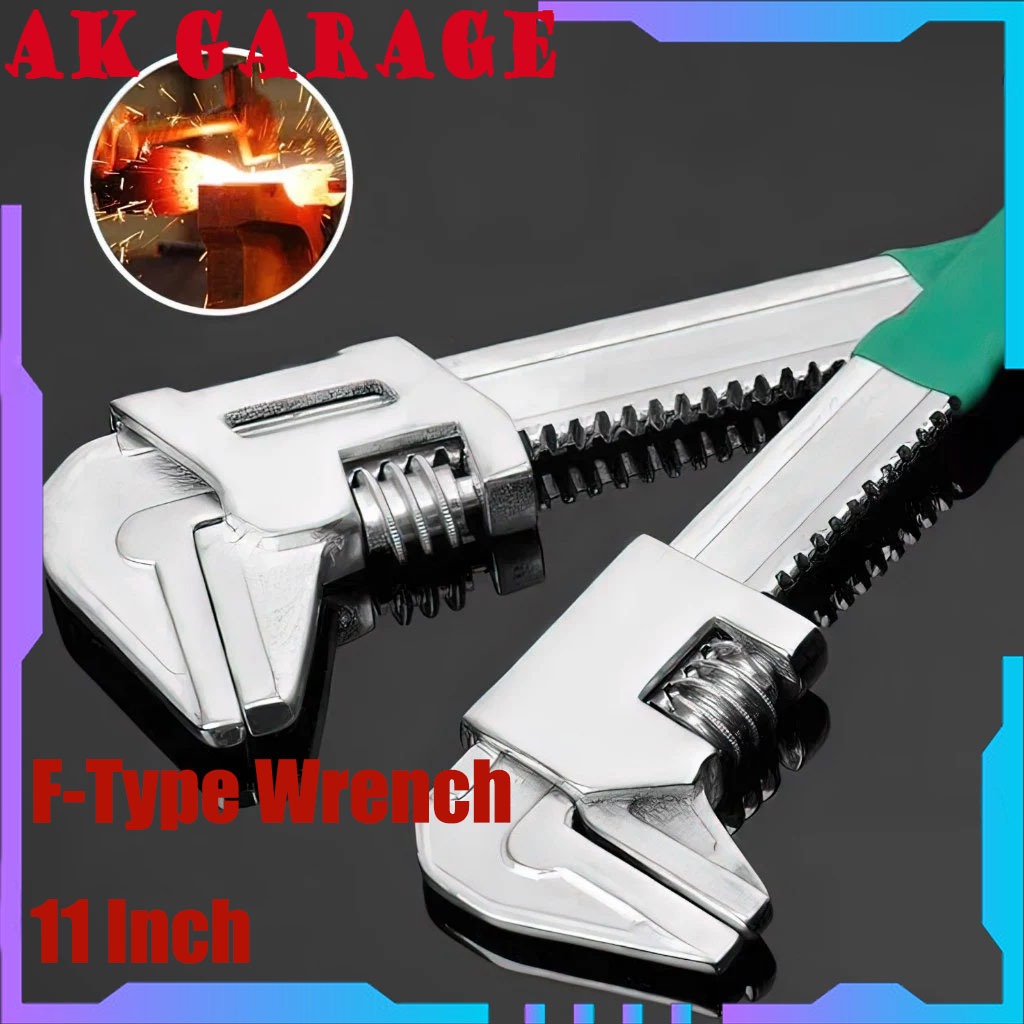Kunci Inggris F type Kunci Inggris Pipa Pas Universal Serbaguna Adjustable Wrench