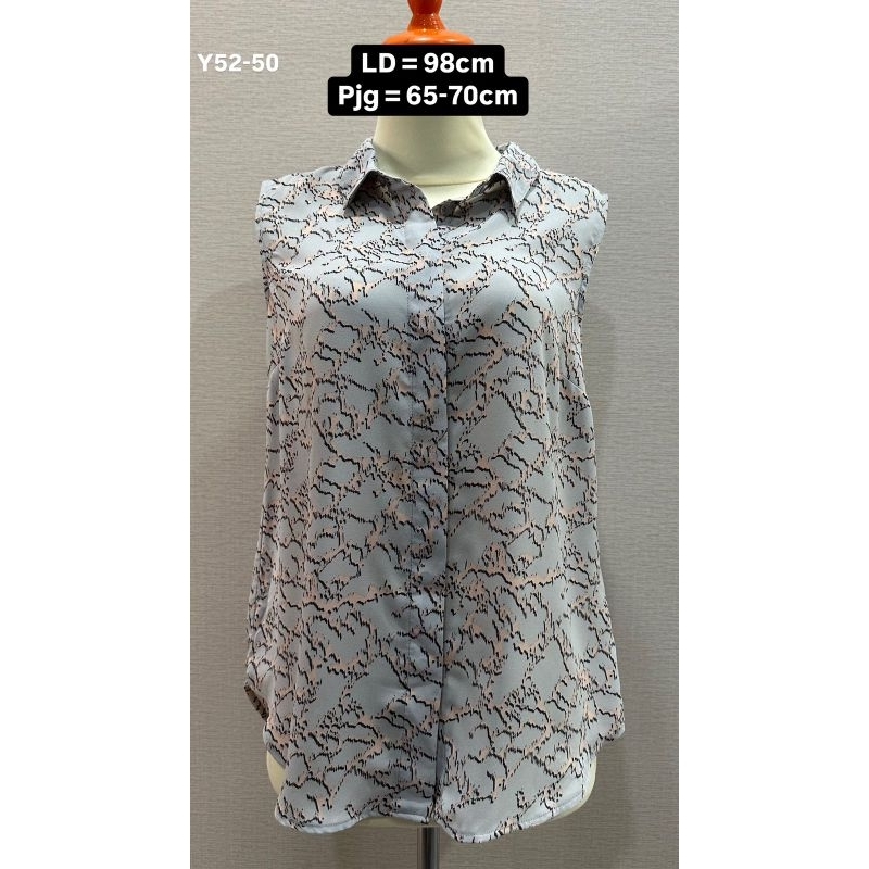 Y52-50 PRELOVED MURAH PREVIEW ATASAN BLOUSE WANITA KUTUNG SEMI FORMAL Size L