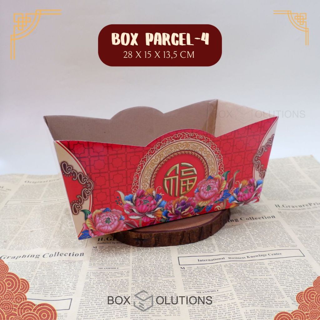 

box parcel-4 imlek / box hampers chinese new year / box CNY - 28 x 15 x 13,5 cm