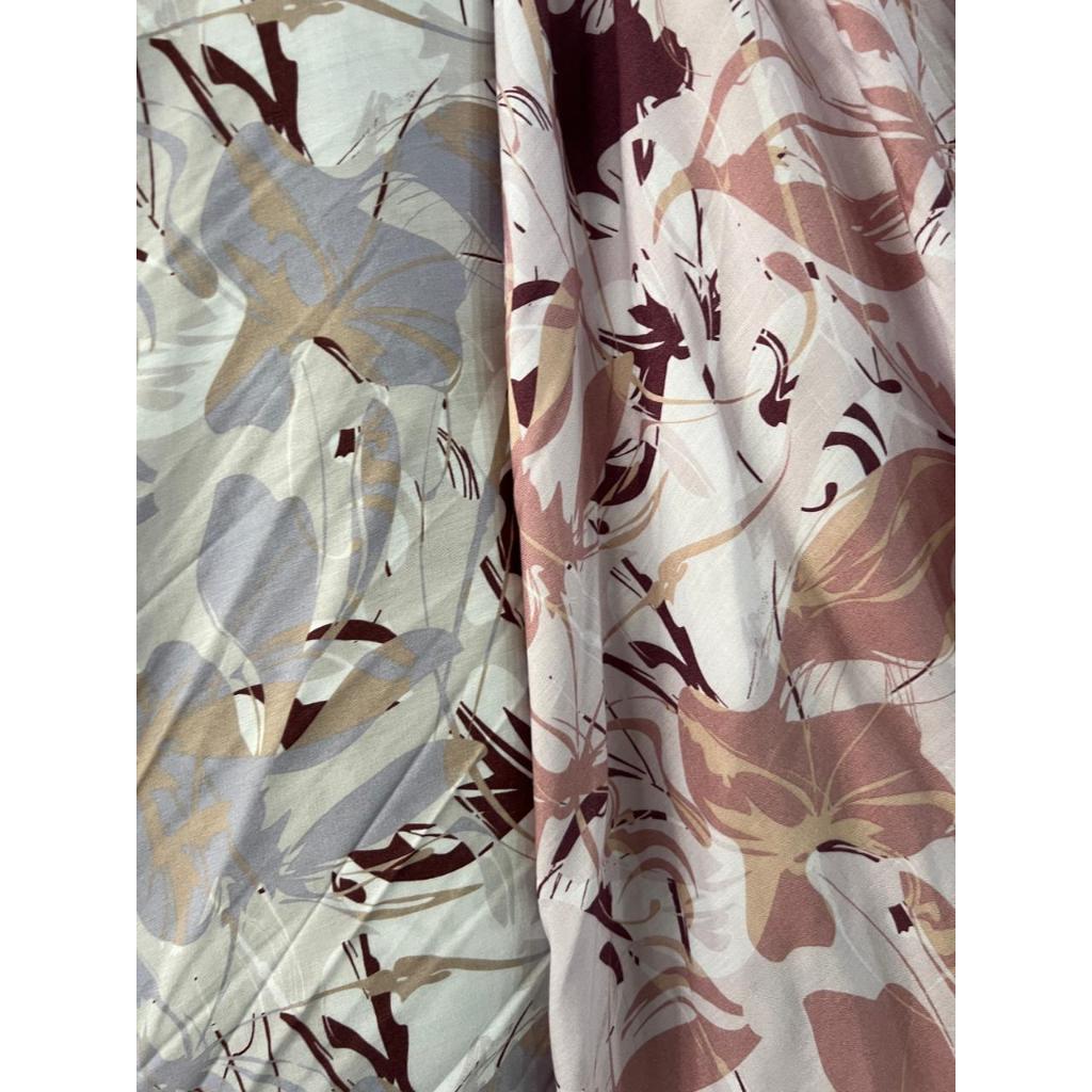 kain katun rayon viscose motif abstrak mirip bunga cantik besar terbaru best seller