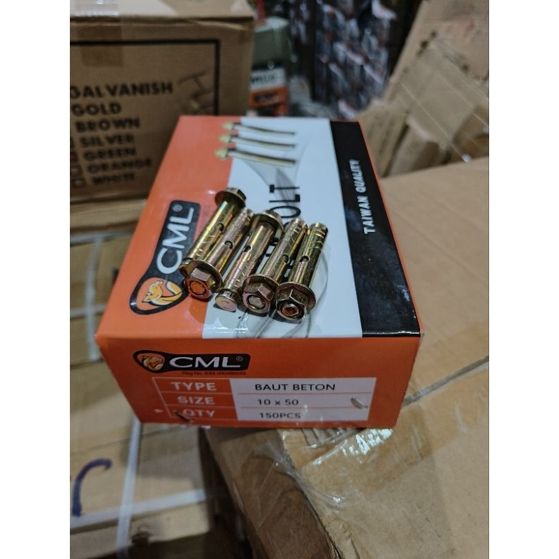 DYNABOLT 1KOTAK 10 X 50 / Baut Dynabolt Dinabolt CAMEL M10 x 50 @150pcs