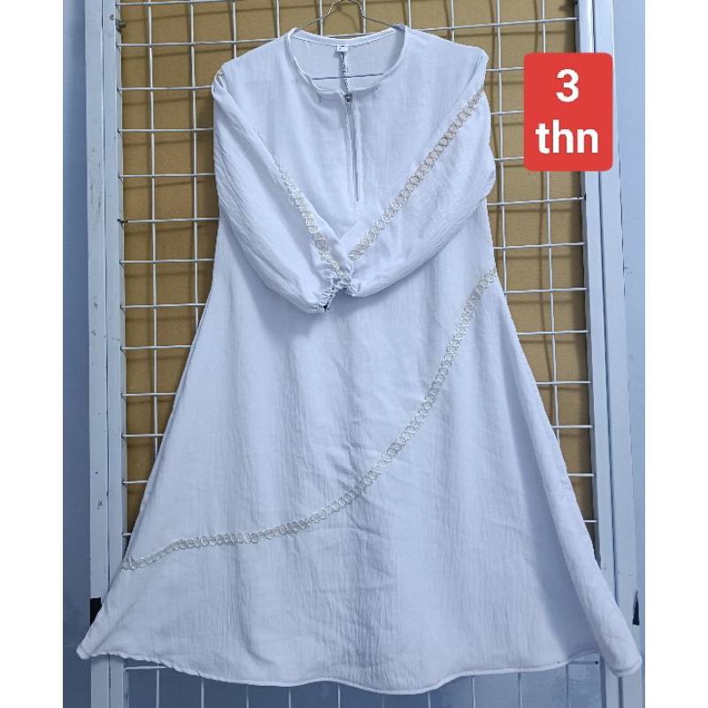 ABAYA ANAK PEREMPUAN 3 TAHUN/ GAMIS HITAM JETBLACK TEMBORO