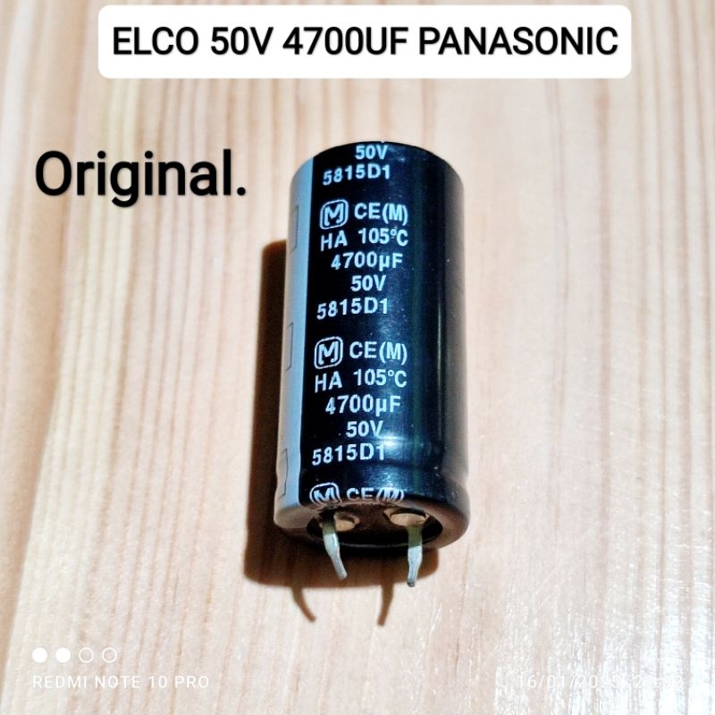 KAPASITOR ELCO 50V 4700UF PANASONIC ASLI