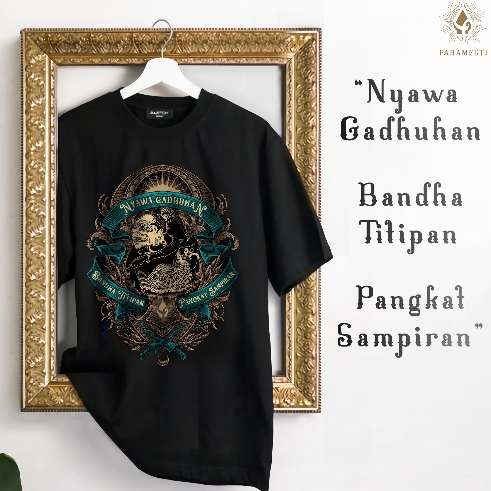 Harga Murah Paramesti Kaos Jawa wayang Bagong Tshirt Budaya Jawa pria pitutur filsafat kata kata pra