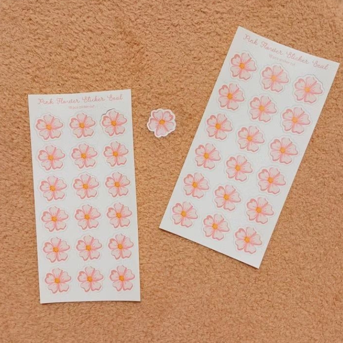 

Stiker Pink Daisy Kiss Cut Cute Aesthetic Segel Amplop Dekorasi Scrap Book DIY