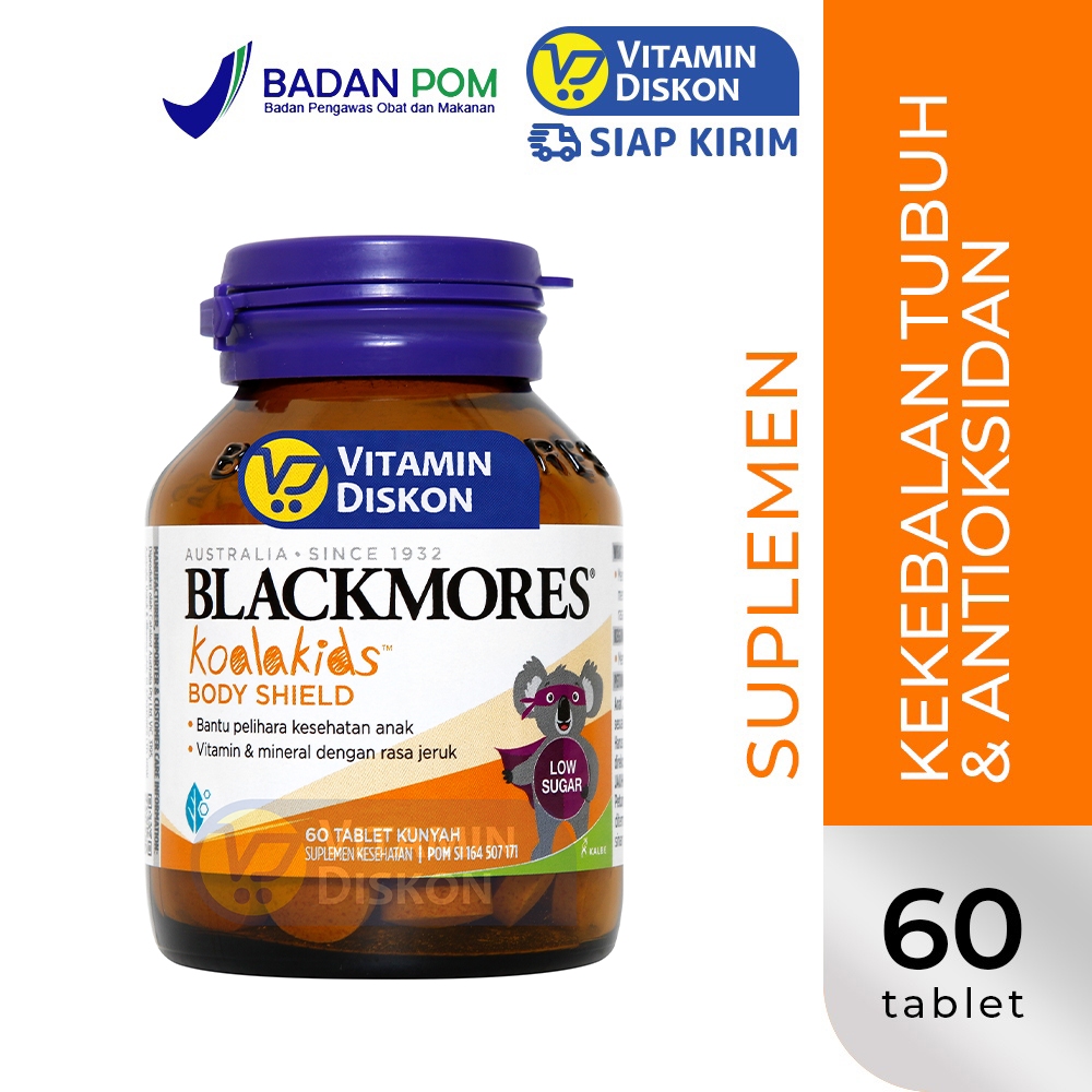 Blackmores Kids Body Shield BPOM Kalbe 60 Tab | Suplemen Kekebalan Tubuh Dan Antioksidan Anak