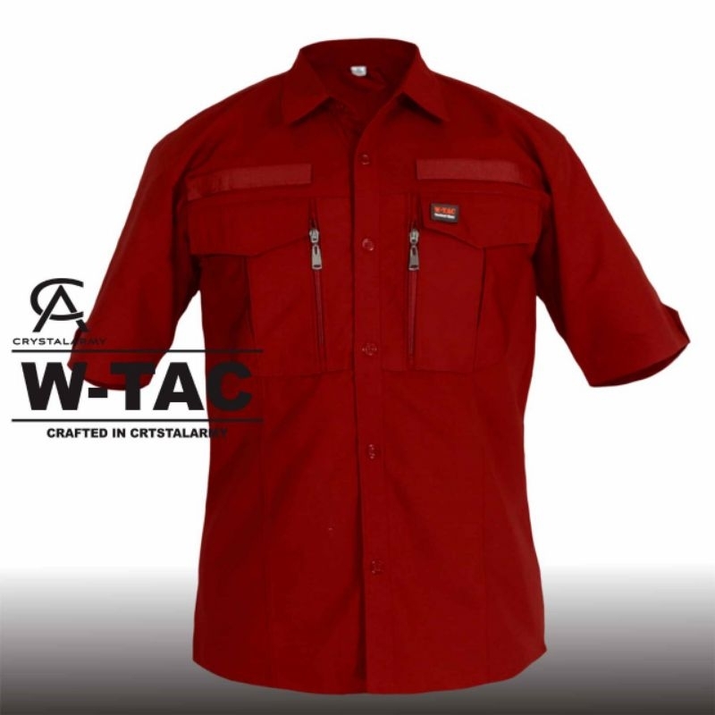 KEMEJA TACTICAL W-TAC 393 ORIGINAL LENGAN PENDEK/ KEMEJA PDL LAPANGAN / BAJU TAKTIKAL CRYSTAL ARMY