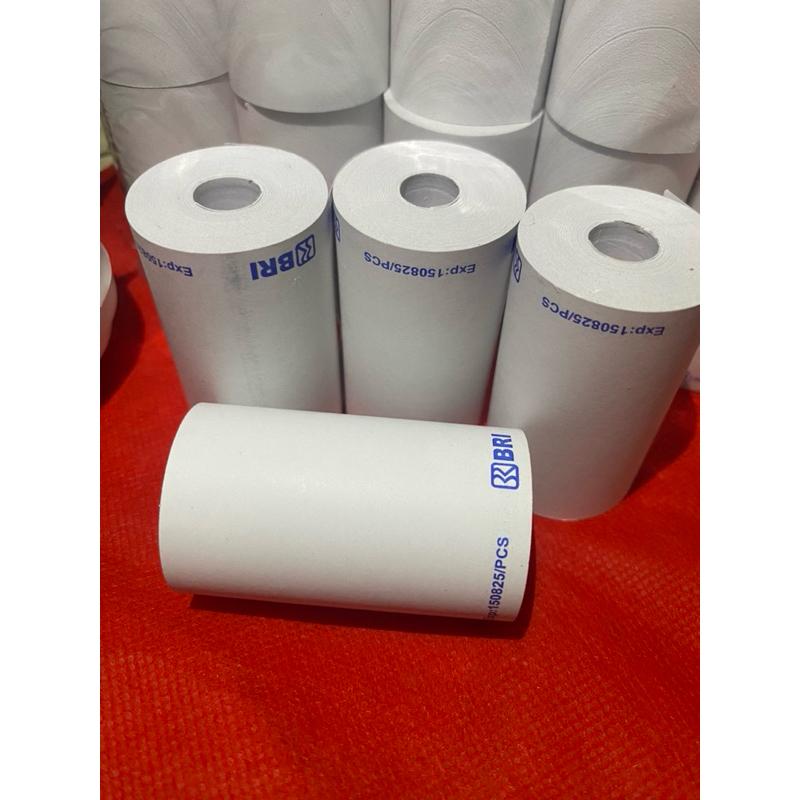 

1 Dus (isi 100 Roll) Kertas thermal logo BRI 57x30mm