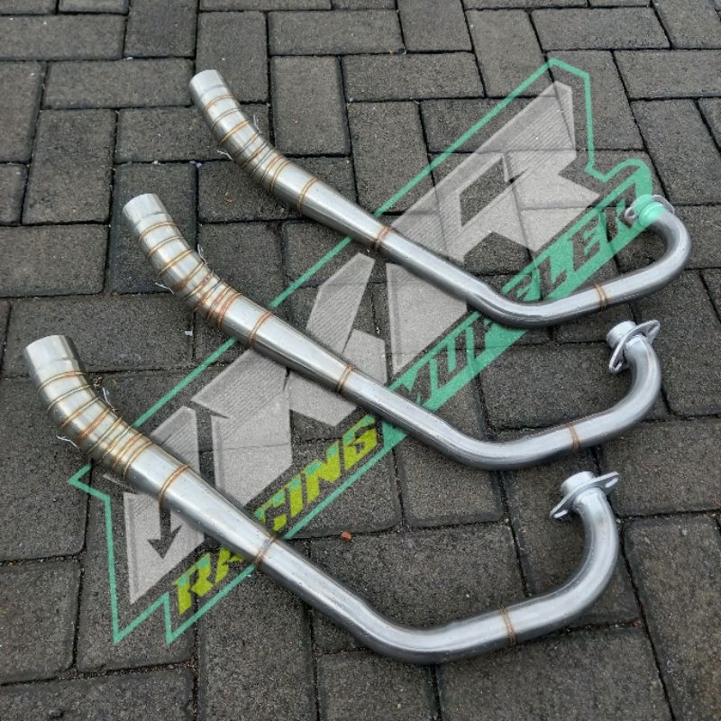 Leher Knalpot Satria Fu Kompetisi Fu Porting Leheran Tanpa Sambungan Head 32 dan 35