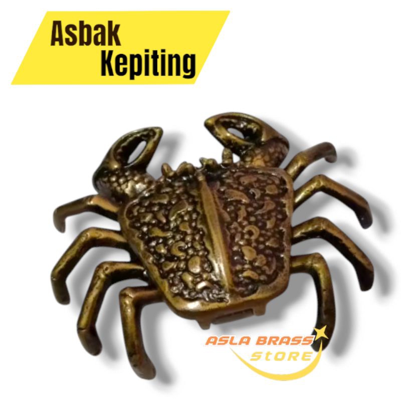 Asbak Alumunium Asbak Unik Asbak Aesthetic Motif Kepiting Crab Ashtray Crab