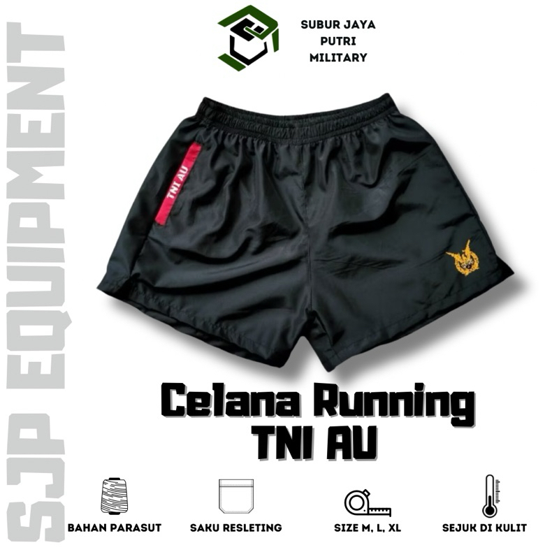 CELANA RUNNING TNI AU/ Celana Olahraga TNI AU/ Celana Pendek TNI Au parasut despo