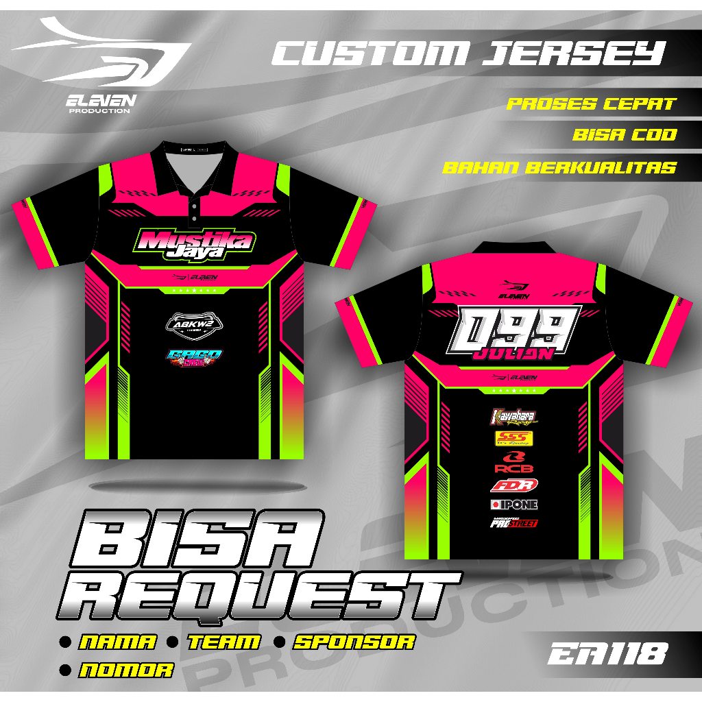JERSEY RACING baju polo balap racing custom full printing jersey balap jersey bisa ubah nama nomor j