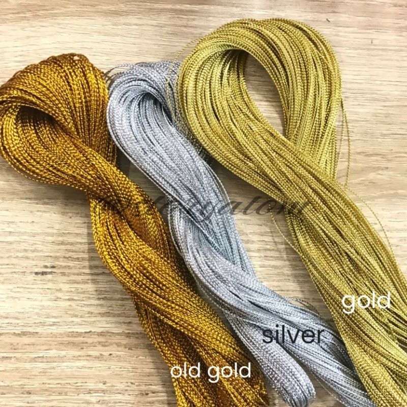 TALI SOUVENIR EMAS DAN SILVER/TALI HANGTAG/TALI KARTU UCAPAN