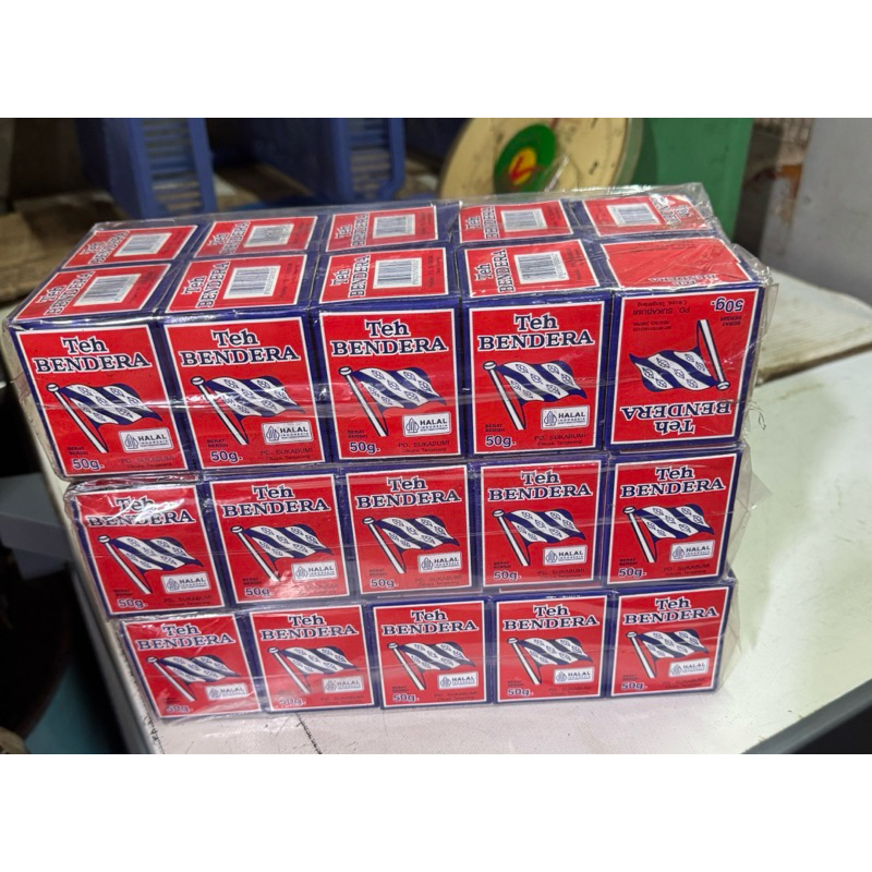 

TEH BENDERA ( 1 PAK ISI 10 KOTAK ) Berat Bersih 50gram Perkotak