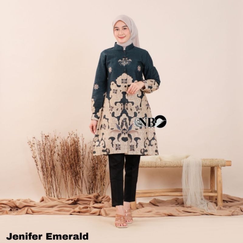 BESTPROMO TUNIK BATIK WANITA MODERN.TUNIK BATIK KATUN KANCING DEPAN
