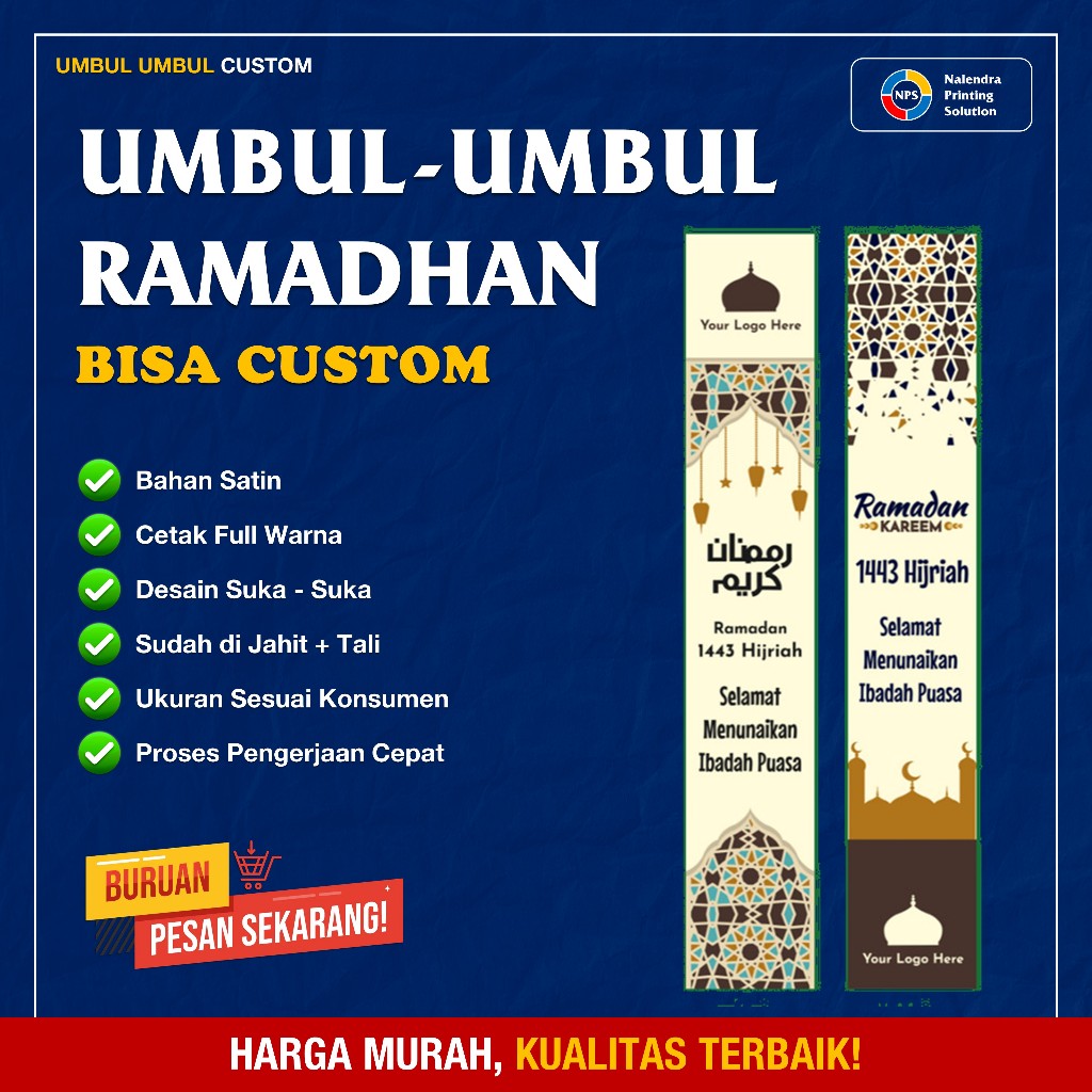 Umbul Umbul Ramadhan Bisa Custom/Custom Umbul Umbul