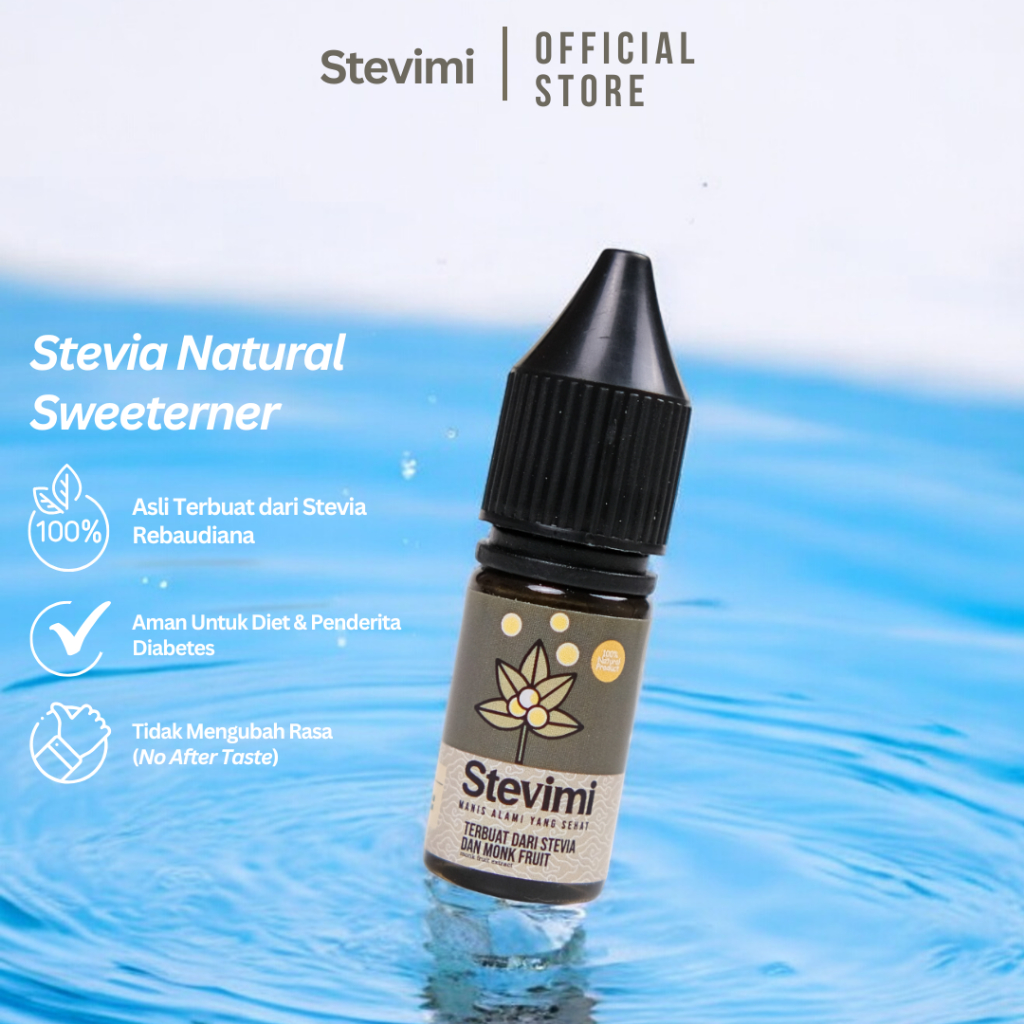 

Stevimi - Stevia Tetes Pemanis Alami Cair Natural Sweeterner 0 Kalori 10ml