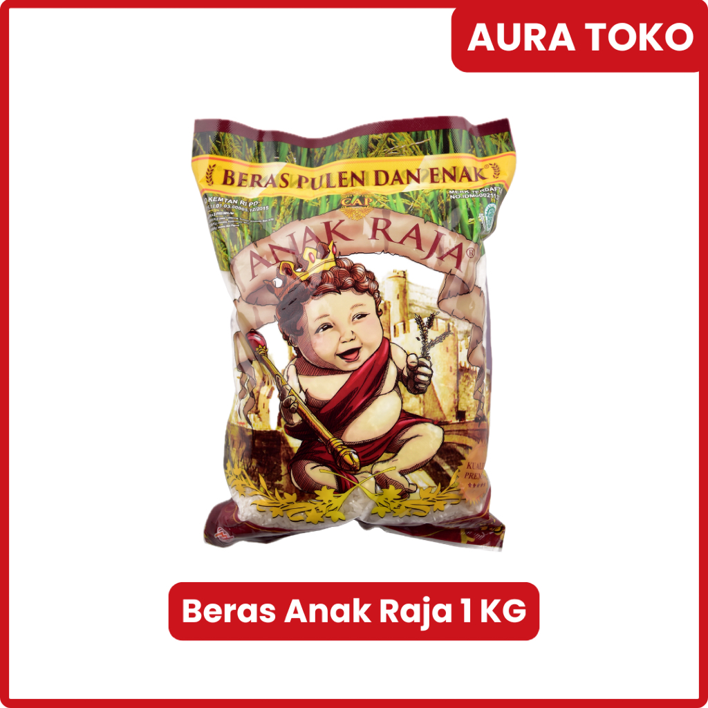 

Beras Anak Raja Kemasan 1 KG Premium Beras Kemasan 1kg Beras Pulen dan Enak Beras Premium Kiloan