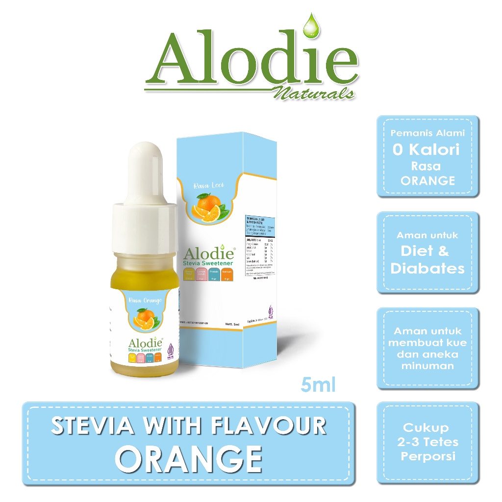

Stevia Alodie Natural Sweetener Rasa Orange