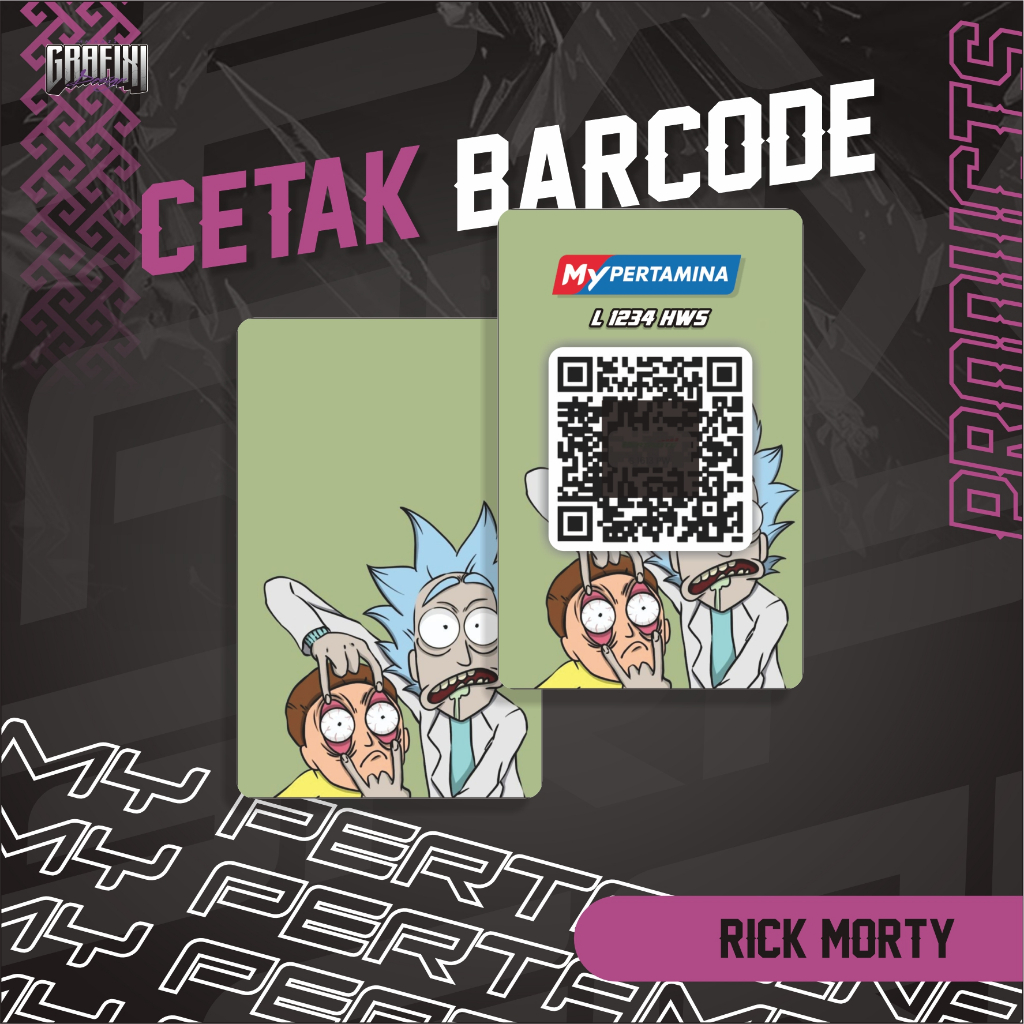 

CETAK BARCODE MY PERTAMINA KARTU PVC TEMA RICK MORTY CUSTOM 2 SISI