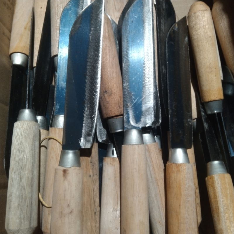 Pisau Gagang Kayu - Lading Gagang Kayu - Pisau dapur - Pisau Buah - Pisau sedang