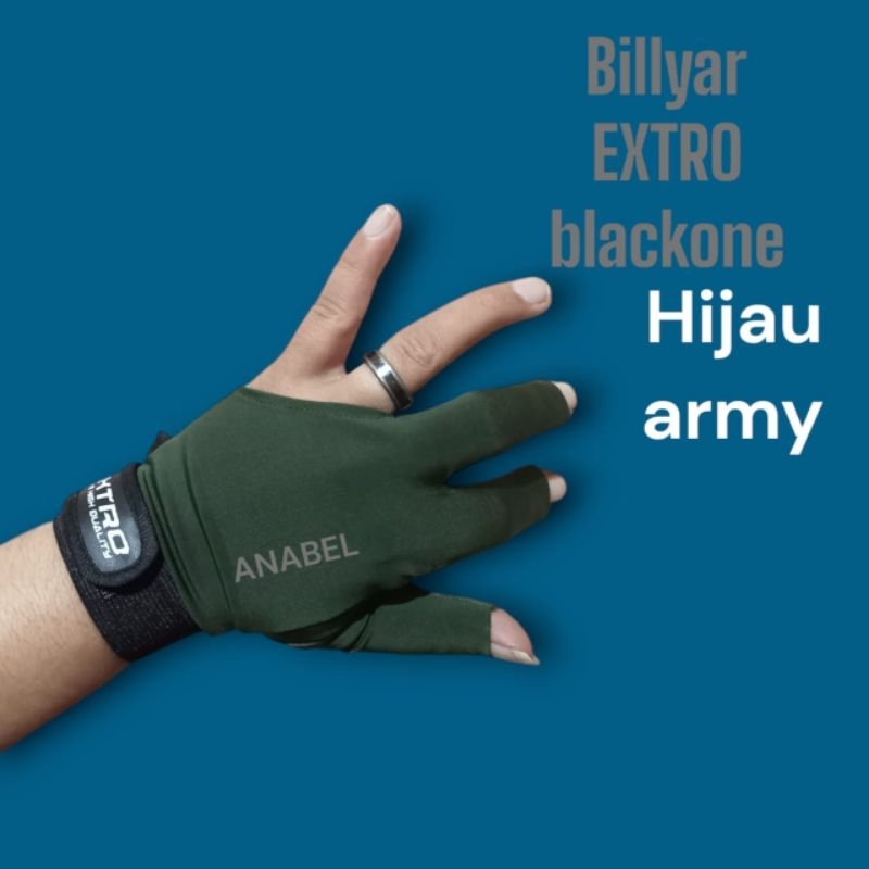 Sarung tangan bilyard* sarung tangan bilyard extro sarung tangan bilyard blackone HIJAU ARMY sarung