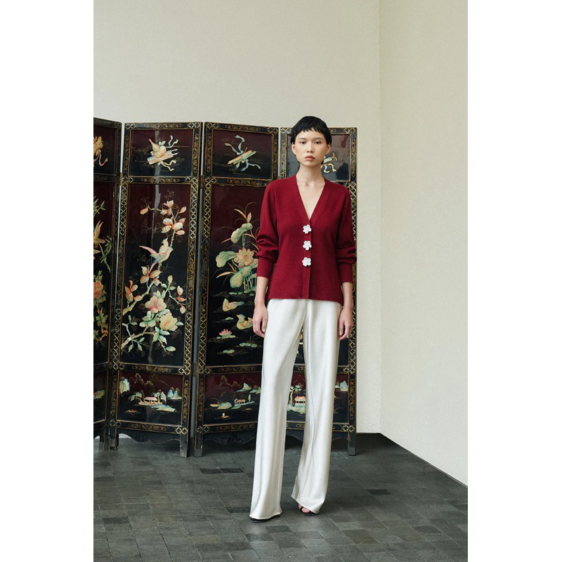 Duma Luna Cardigan Top Maroon BNWT