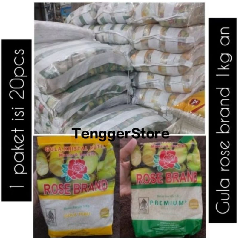

Gula Rose brand isi 20 kg kuning/ hijau