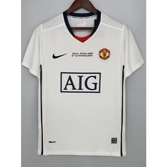 RED JERSEY- JERSEY BOLA RETRO GO MANCHESTER UNITED AWAY 2008 FINAL UCL GOOD QUALITY