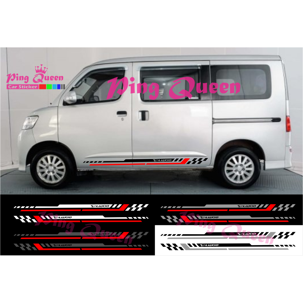 STICKER BODY SAMPING MOBIL LUXIO STICKER CUTTING MOBIL DAIHATSU LUXIO