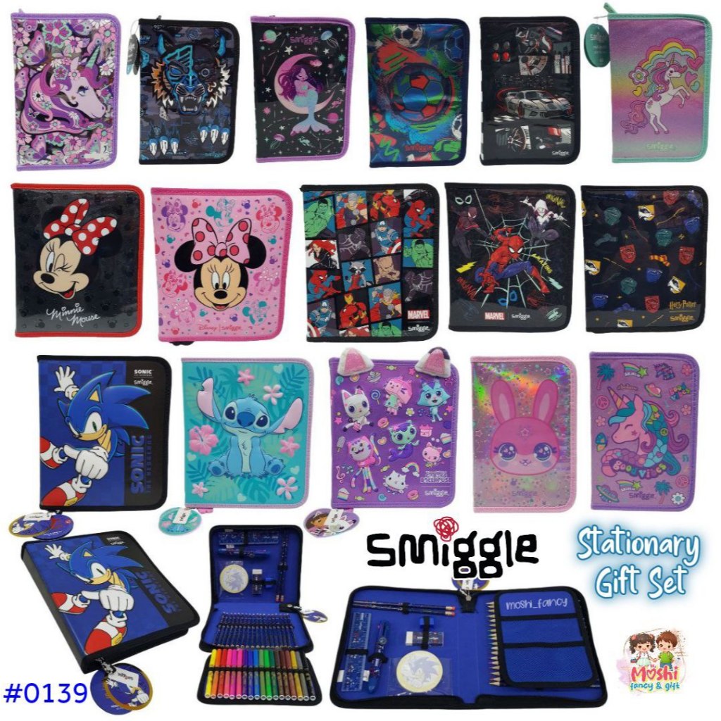 

Smiggle Midi Zip Kit Stationary Gift Set Tiger Dino Barbie Unicorn / Pencil Case Set Smiggle Tiger / Set Alat Tulis Smiggle Disney / Pencil Case Dino Jurassic Park dan Tiger / Alat Tulis Set Smiggle Anak Peremupan dan Laki-Laki