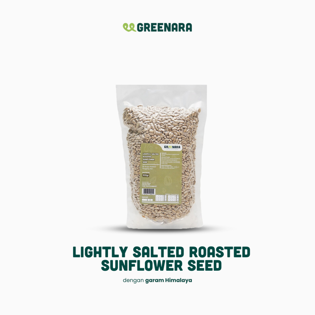 

QH Bundle 2 pcs Greenara Lightly Salted Roasted Sunflower Seed 500g - 2 buah Kuaci Panggang dengan