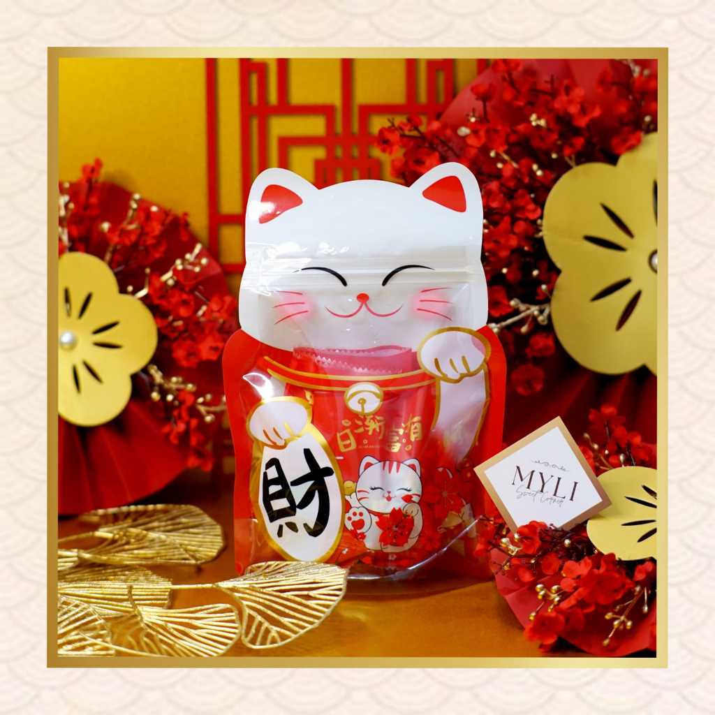 

CNY06 - HAMPERS IMLEK LUCKY CAT ZIPLOCK BAG isi permen coklat sincia xinjia chinesse new year anak kids cny goodiebag souvenir chocolate candy merah jelly tahun baru cina bingkisan kado gift plastik plastic bungkus lucu cute kucing hadiah