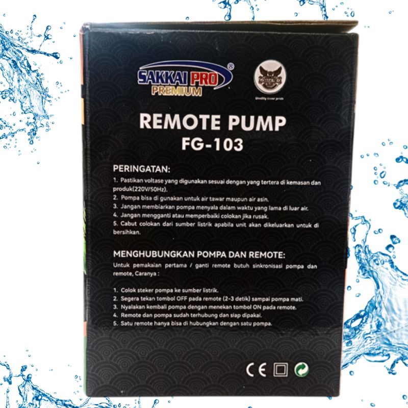SAKKAI PRO FG 103 POMPA REMOTE KOLAM AQUARIUM AQUASCAPE
